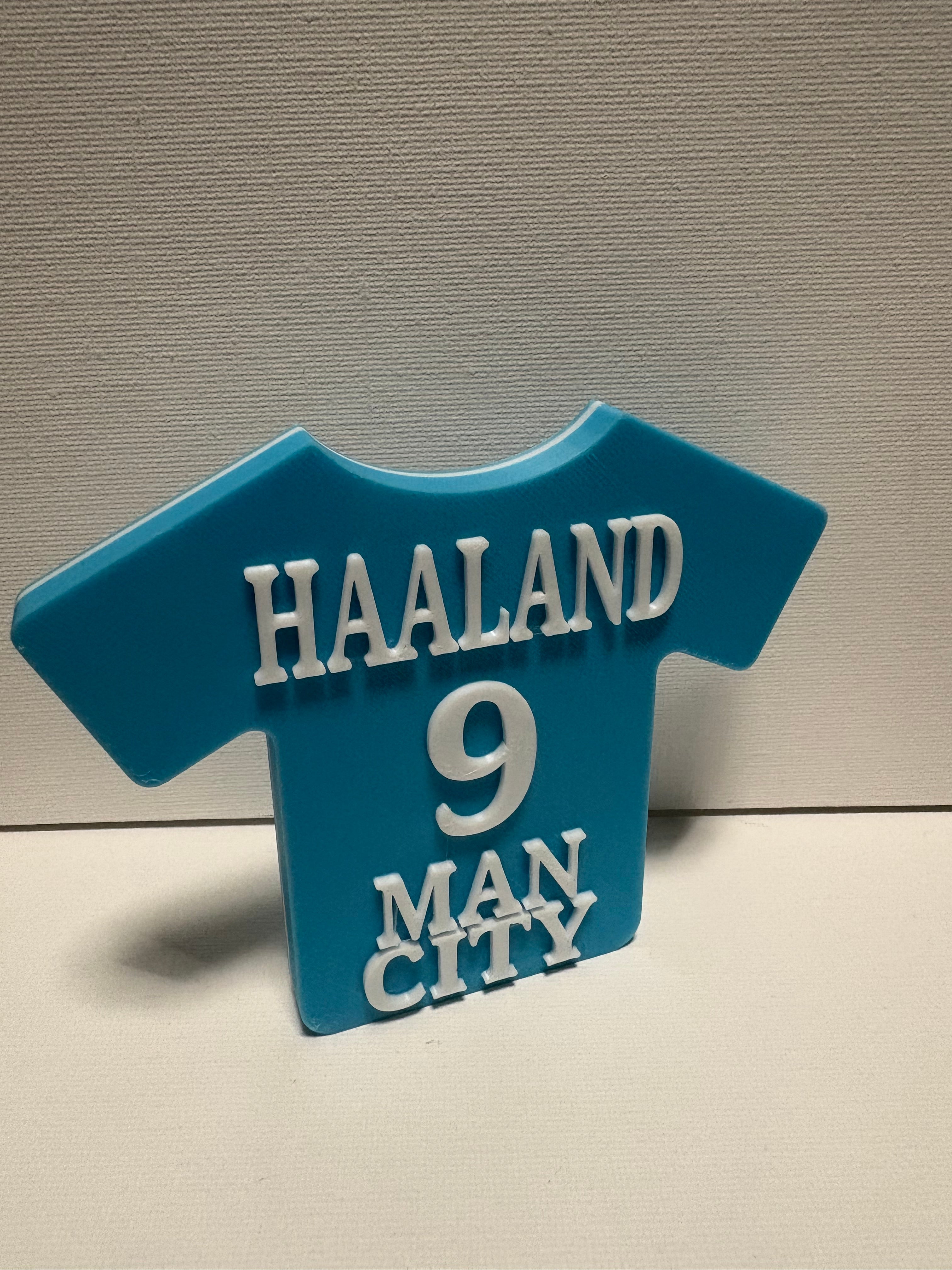 3D-gedrucktes Fußball-Trikot – Erling Haaland Nr. 9 (Man City Edition)