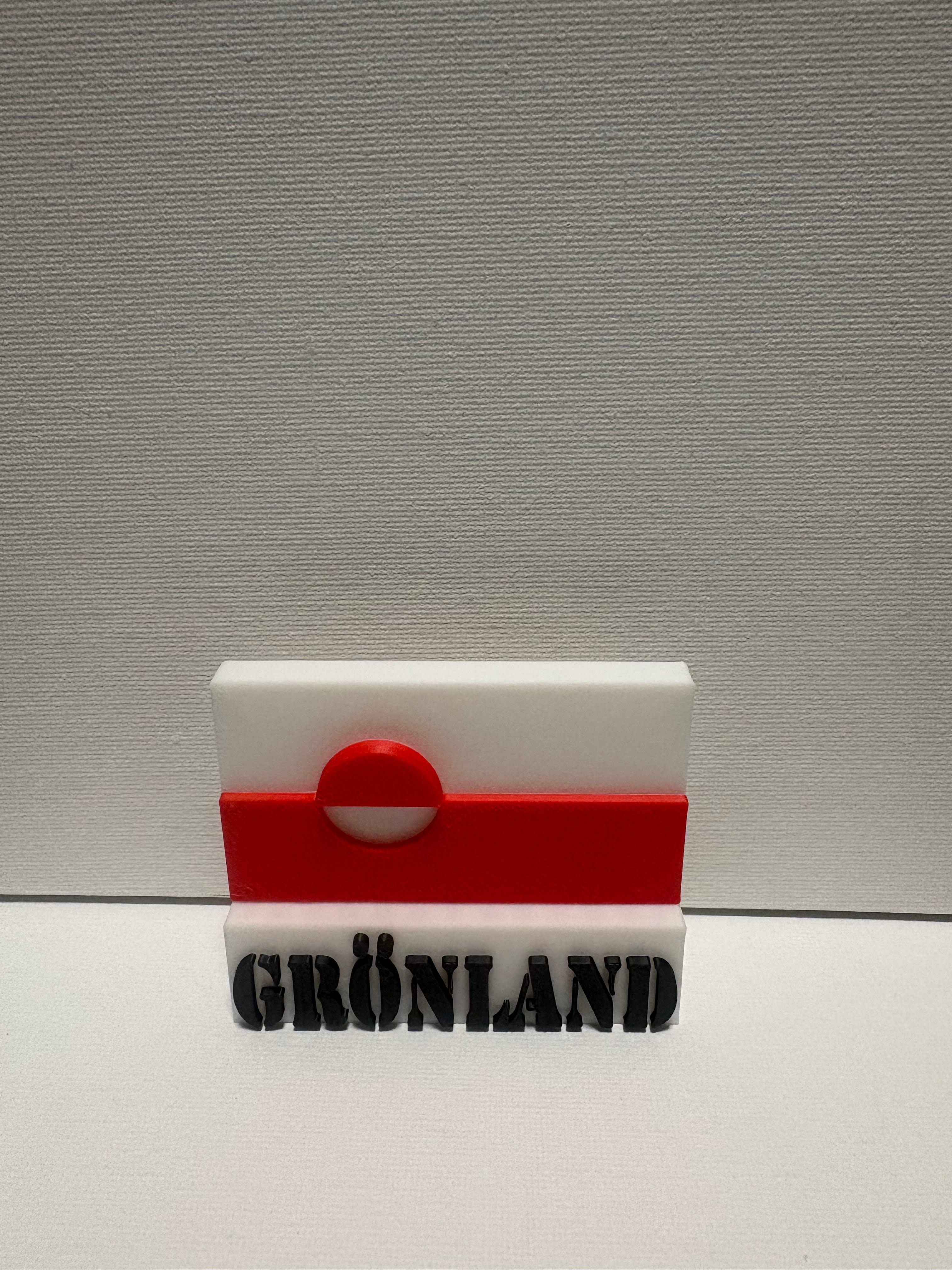 🇬🇱 3D-Design „Grönland Flagge“ – Modernes Statement für Zuhause