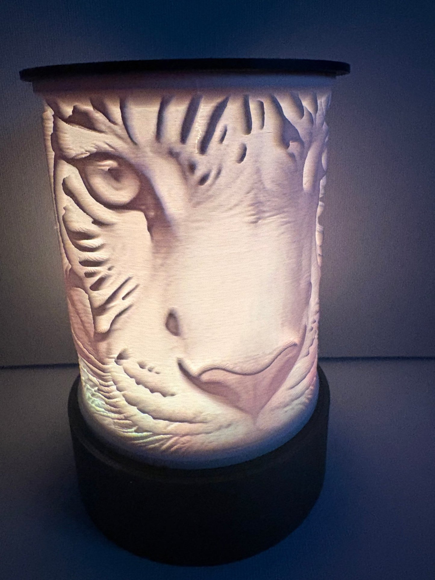 LED Lampe Magic Tiger – Personalisierte Lithophane Lampe mit Farbwechsel - PP3D-Design
