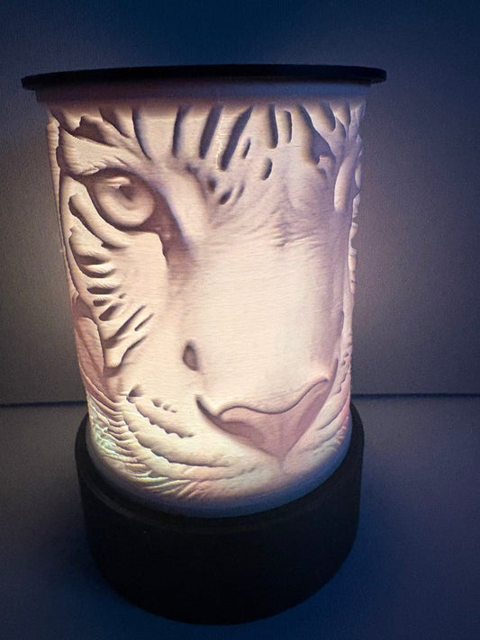LED Lampe Magic Tiger – Personalisierte Lithophane Lampe mit Farbwechsel - PP3D-Design