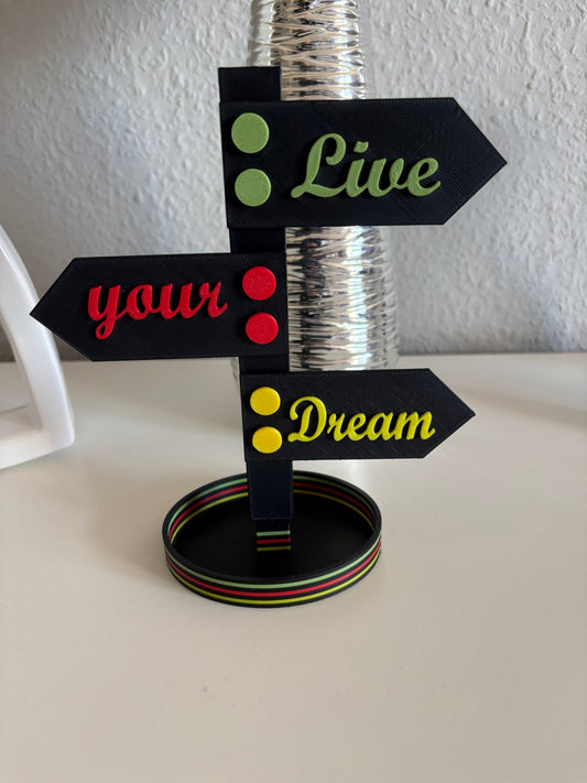 Live your Dream“ – Inspirierende 3D-Deko mit Stil