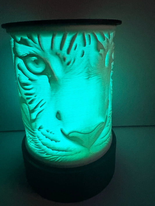 LED Lampe Magic Tiger – Personalisierte Lithophane Lampe mit Farbwechsel - PP3D-Design