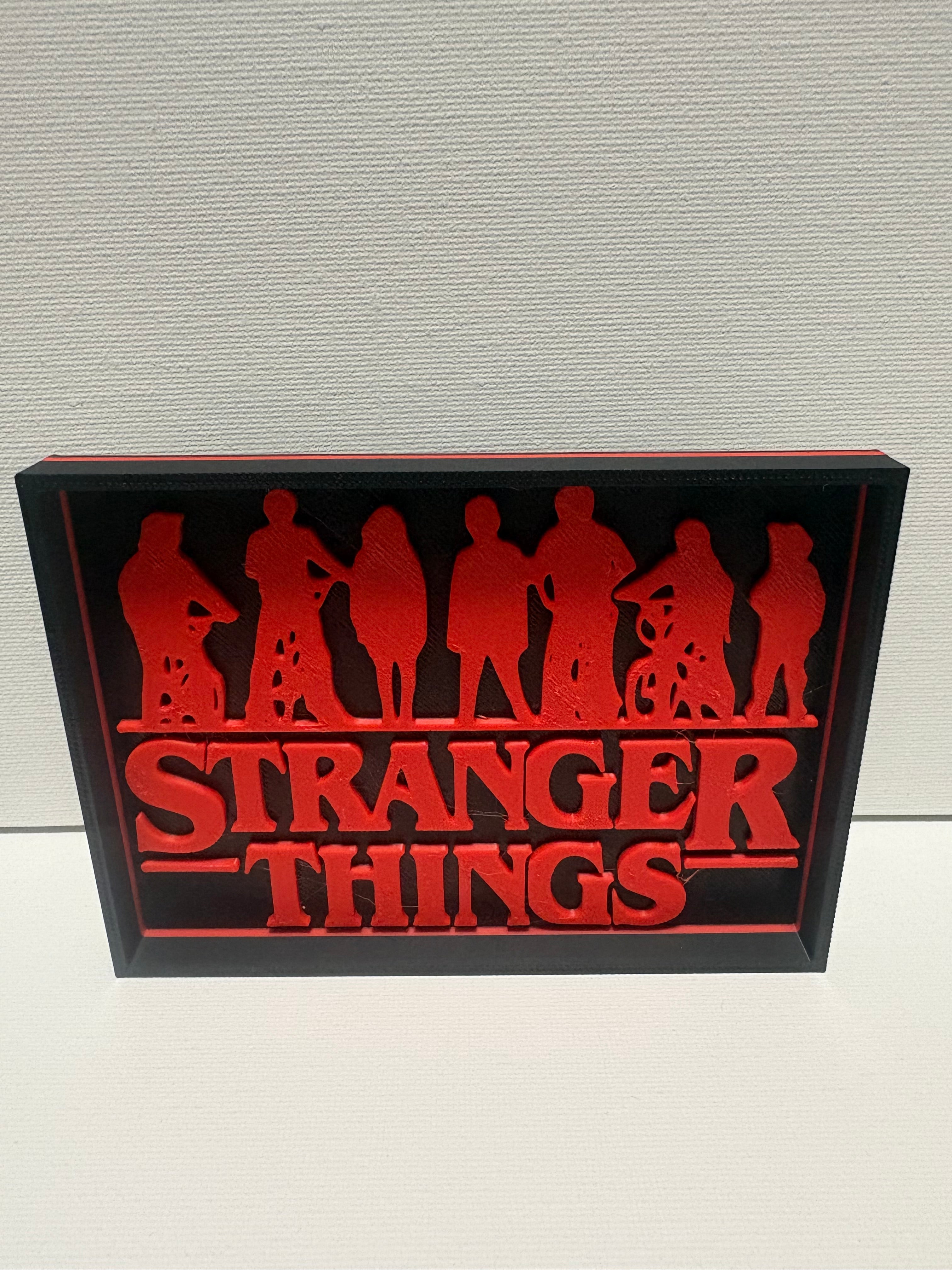 Stranger Things 3D-Deco-ikonisches Fan-Design 🔴⚡