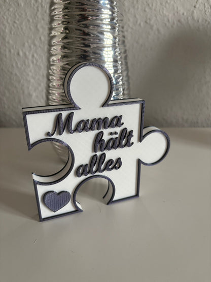 Puzzle-Aufsteller „Mama hält alles zusammen“ ❤️
