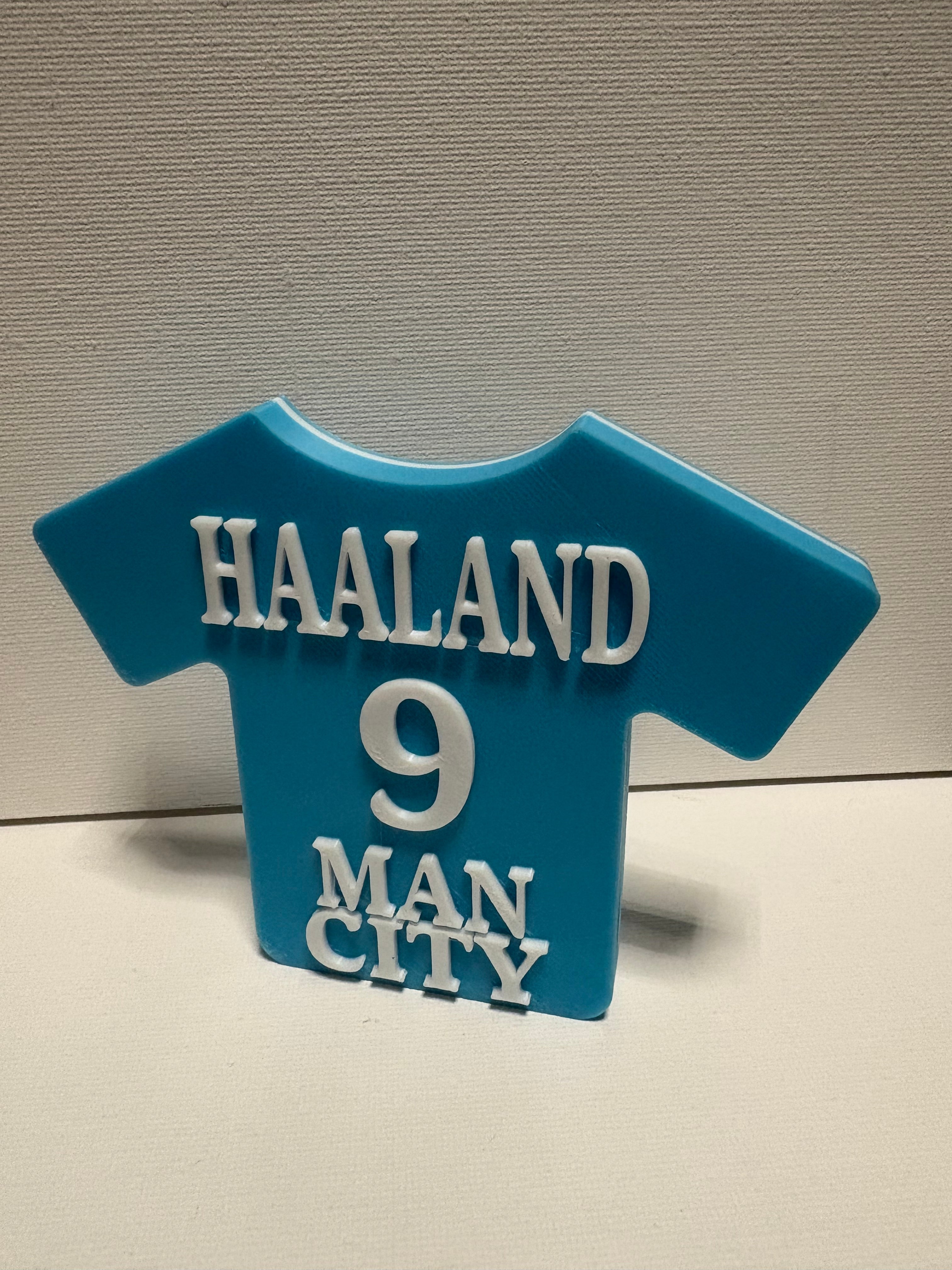 3D-gedrucktes Fußball-Trikot – Erling Haaland Nr. 9 (Man City Edition)