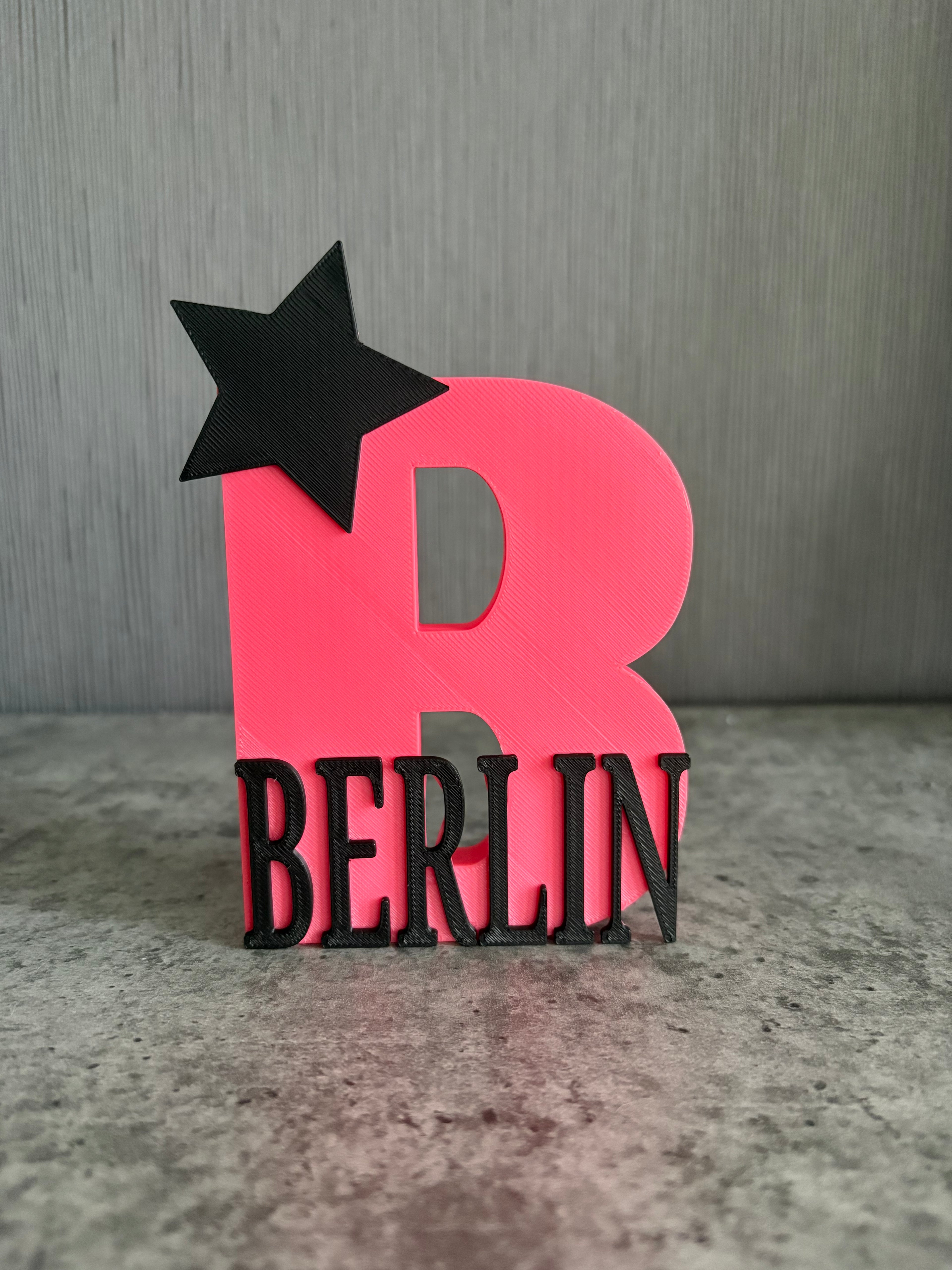 3D-Dekobuchstabe B BERLIN – Hauptstadt-Style für dein Zuhause