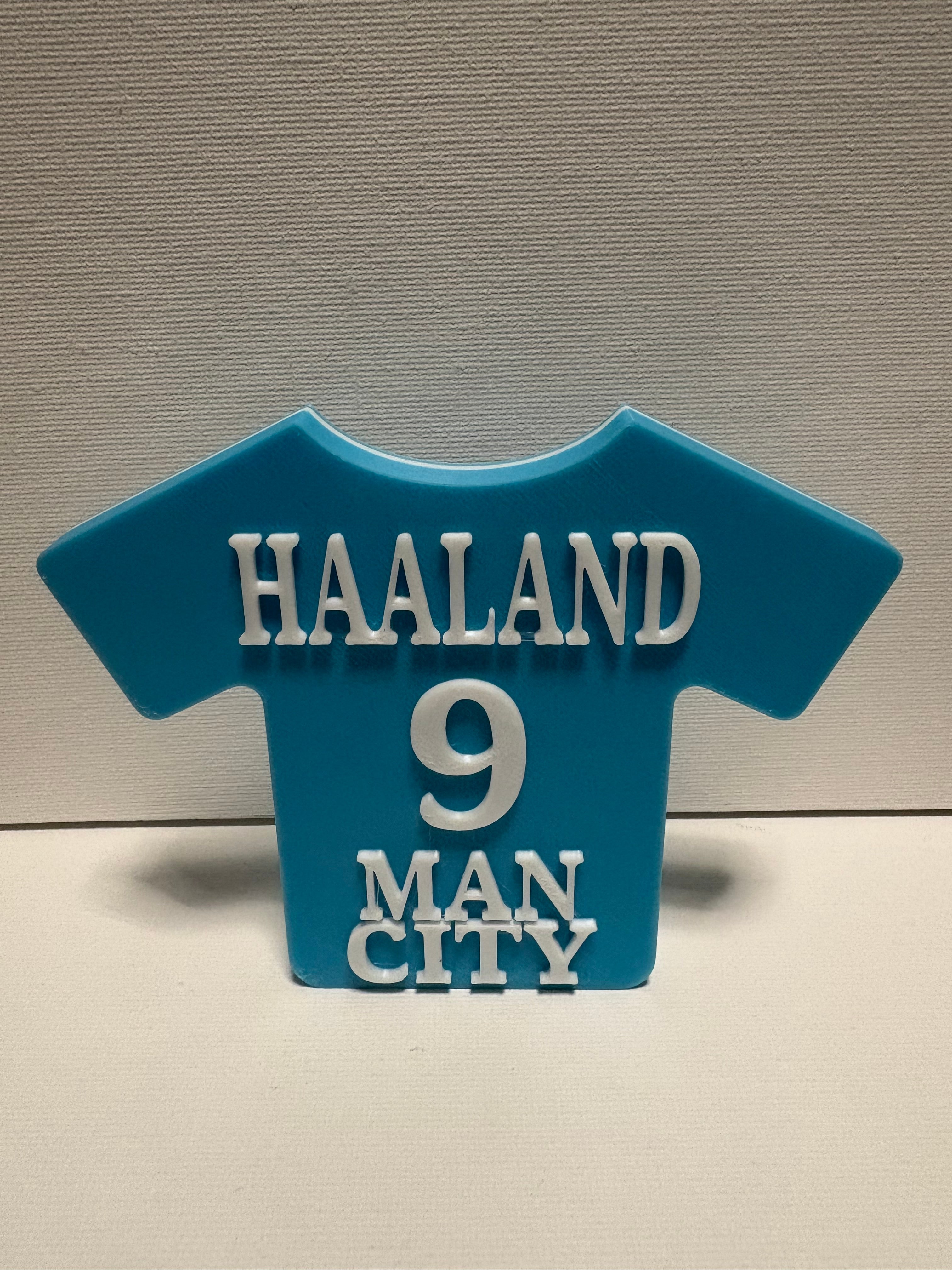 3D-gedrucktes Fußball-Trikot – Erling Haaland Nr. 9 (Man City Edition)