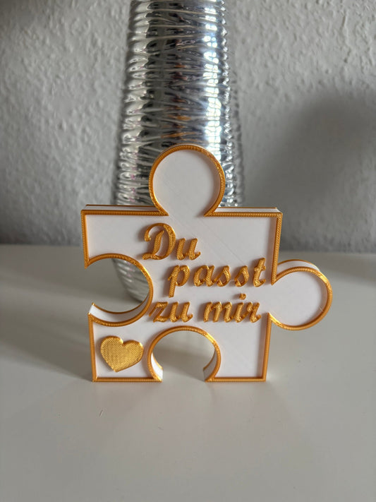 Personalisiertes Puzzle Herz – Geschenk für Paare aus dem 3D-Drucker