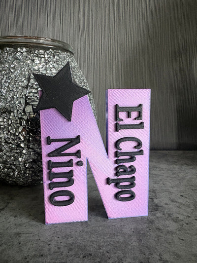 🦋 Personalisierter Buchstabe mit Schmetterlingen – Wunschname