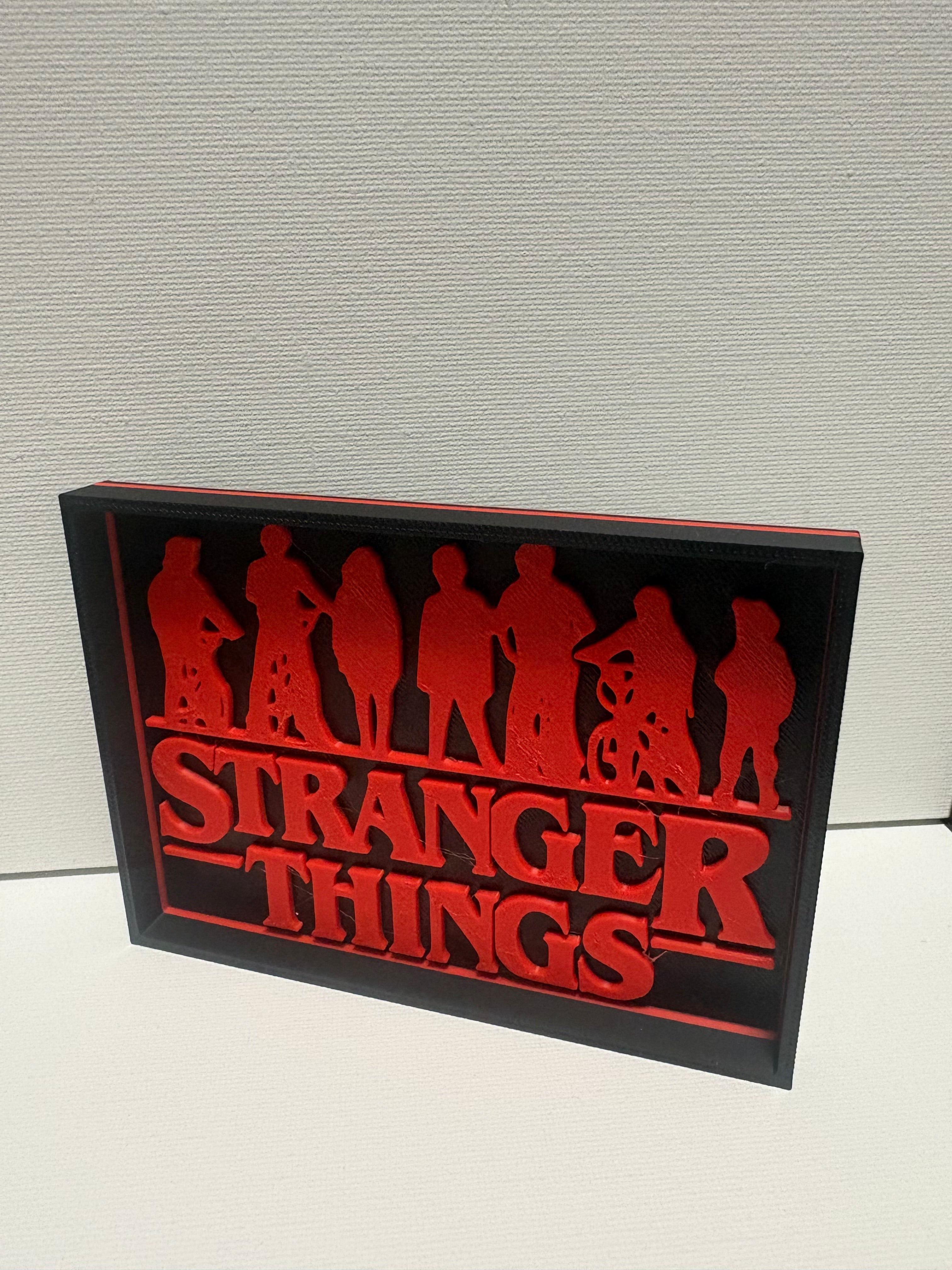 Stranger Things 3D-Deco-ikonisches Fan-Design 🔴⚡