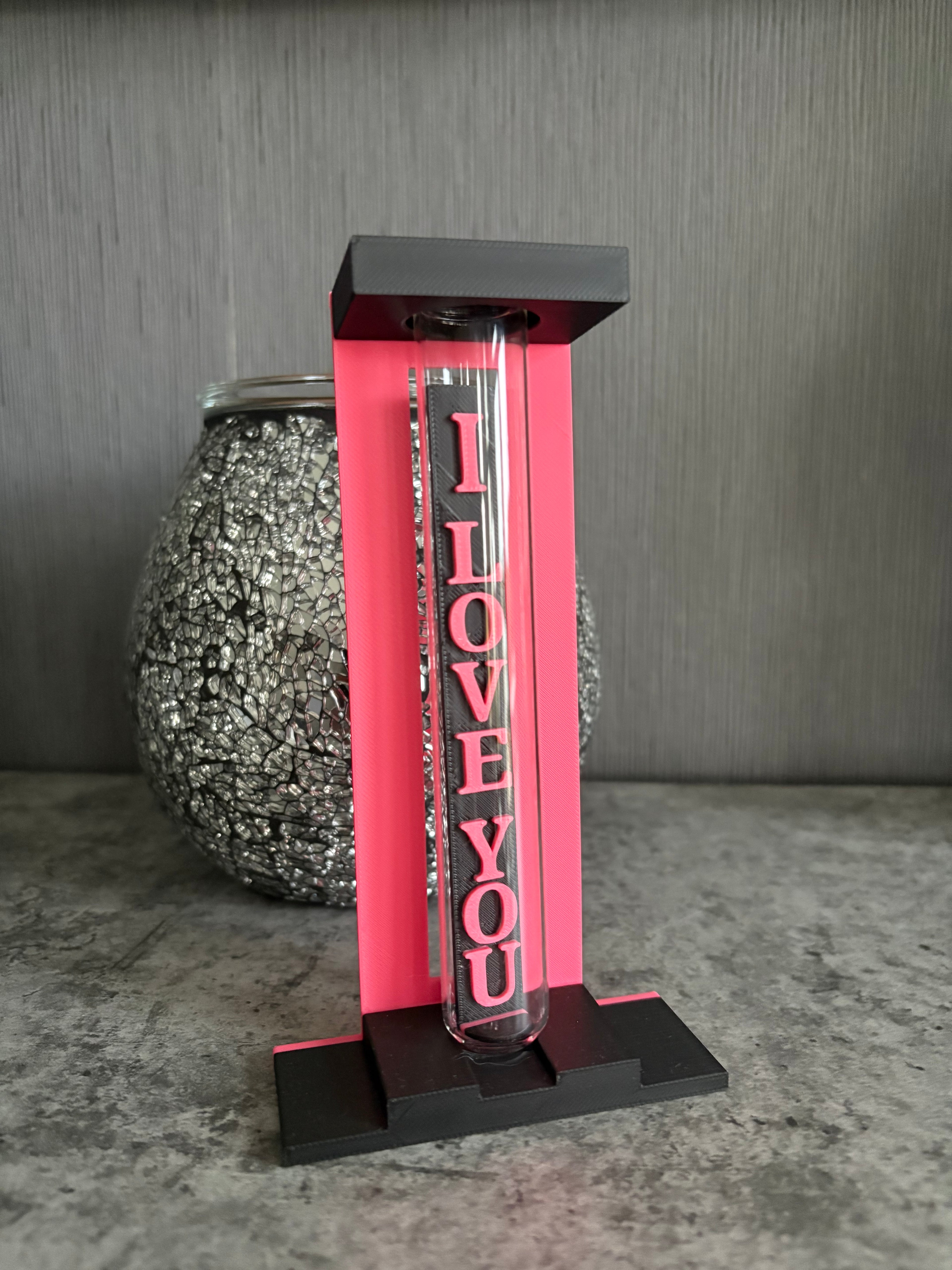 ❤️ 3D-gedruckte Design-Vase mit Botschaft (Personalisiert)