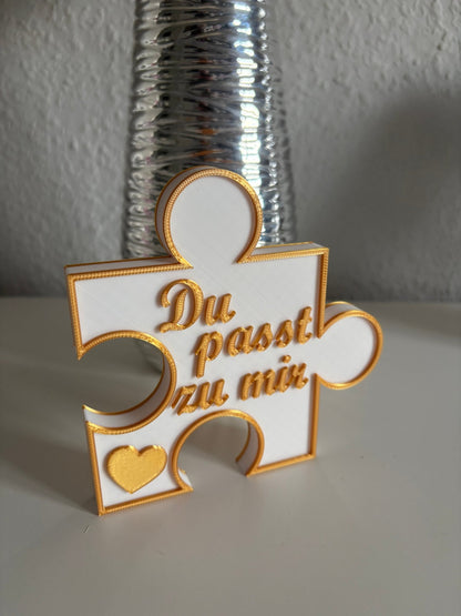 Personalisiertes Puzzle Herz – Geschenk für Paare aus dem 3D-Drucker