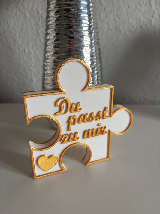 Personalisiertes Puzzle Herz – Geschenk für Paare aus dem 3D-Drucker