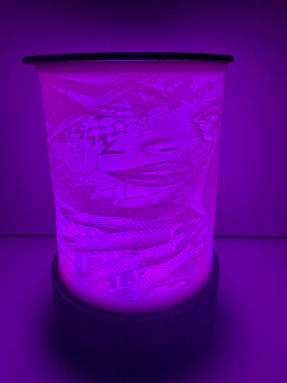 LED Lampe Style Fashion Woman – Personalisierte Lithophane Lampe mit Farbwechsel