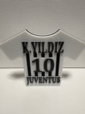 3D-gedrucktes Fußball-Trikot – Kenan Yıldız Nr. 10 (Juventus Edition)
