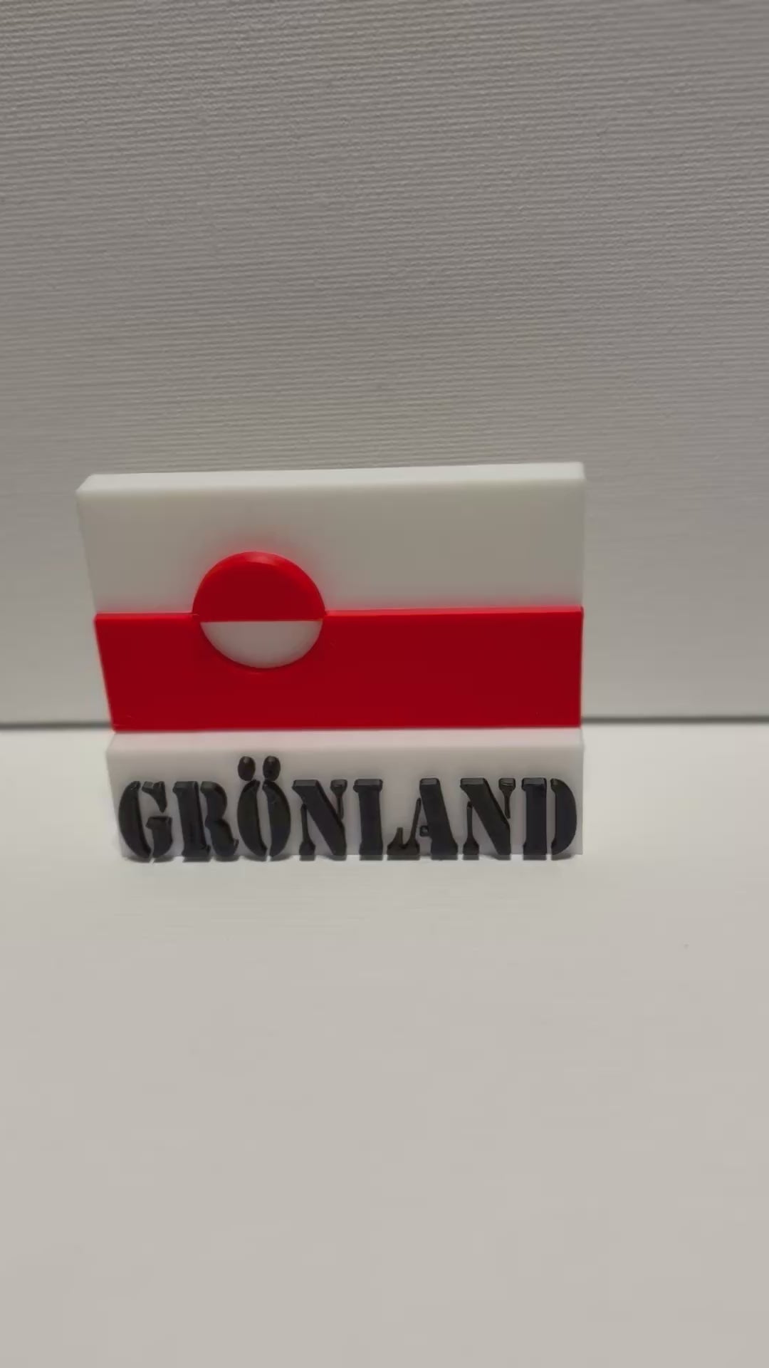 🇬🇱 3D-Design „Grönland Flagge“ – Modernes Statement für Zuhause