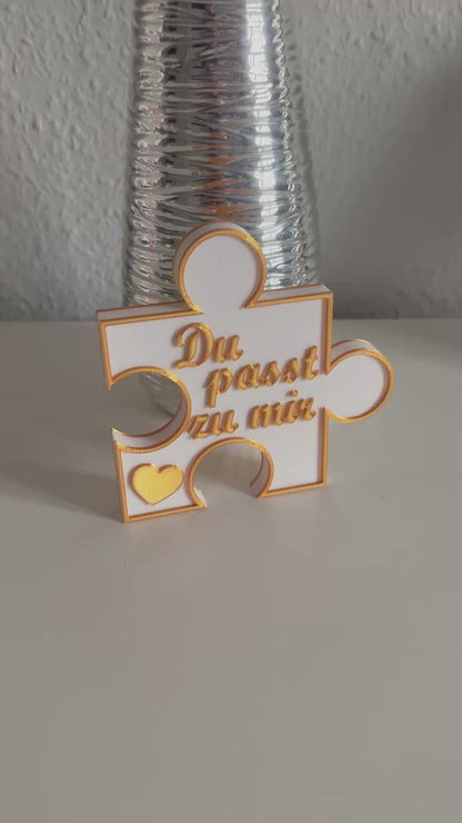 Personalisiertes Puzzle Herz – Geschenk für Paare aus dem 3D-Drucker