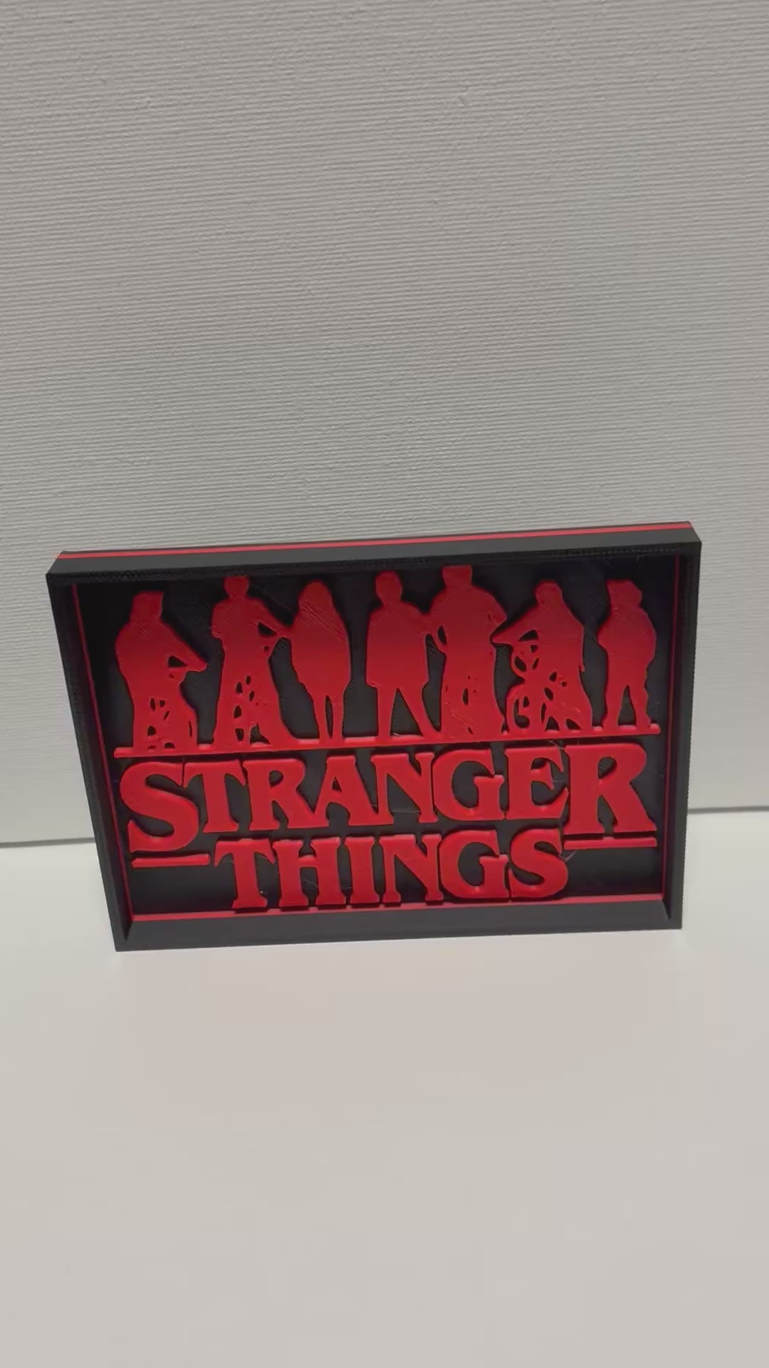 Stranger Things 3D-Deco-ikonisches Fan-Design 🔴⚡
